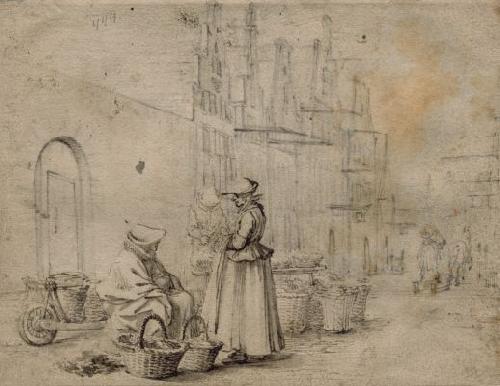 Gerard ter Borch the Younger Market in Haarlem